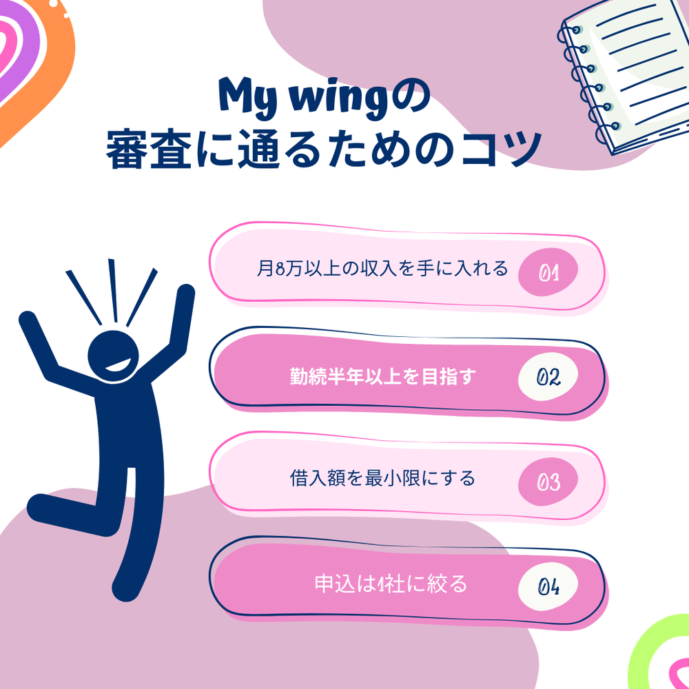My wingの審査に通るためのコツ