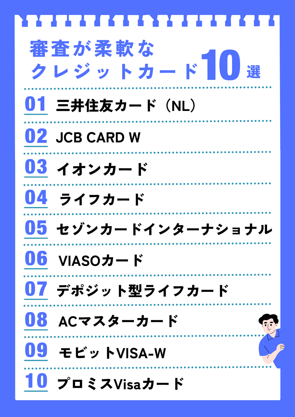 審査が柔軟なクレジットカード10選