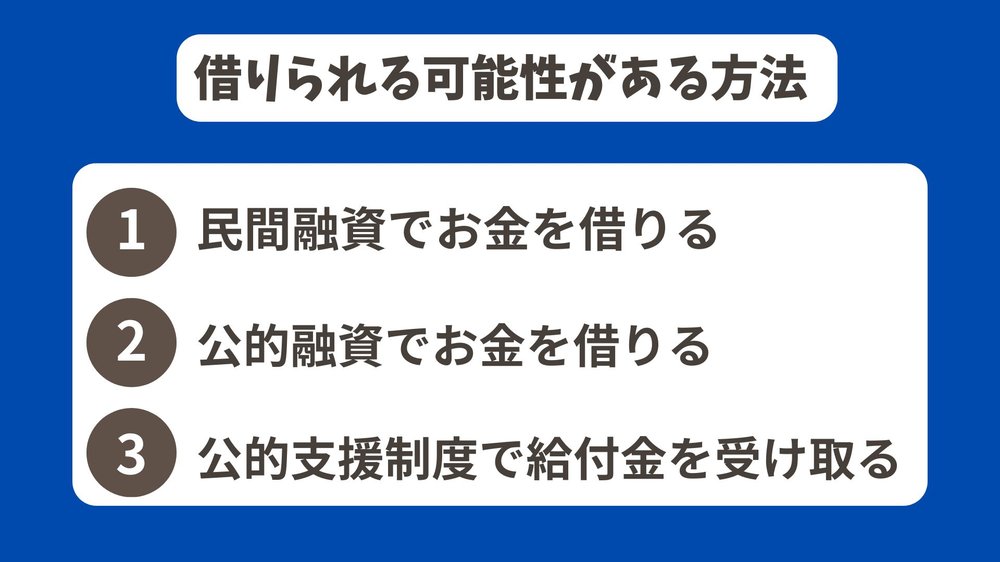どうしても借りられない時の借入方法