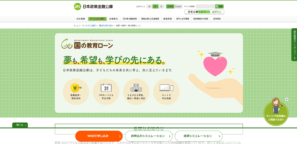 国の教育ローン
