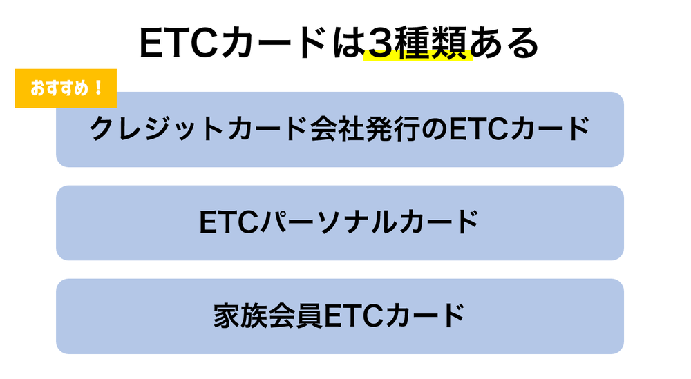ETCカードの種類